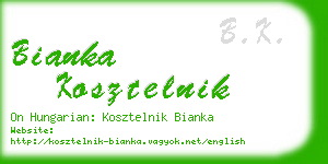 bianka kosztelnik business card